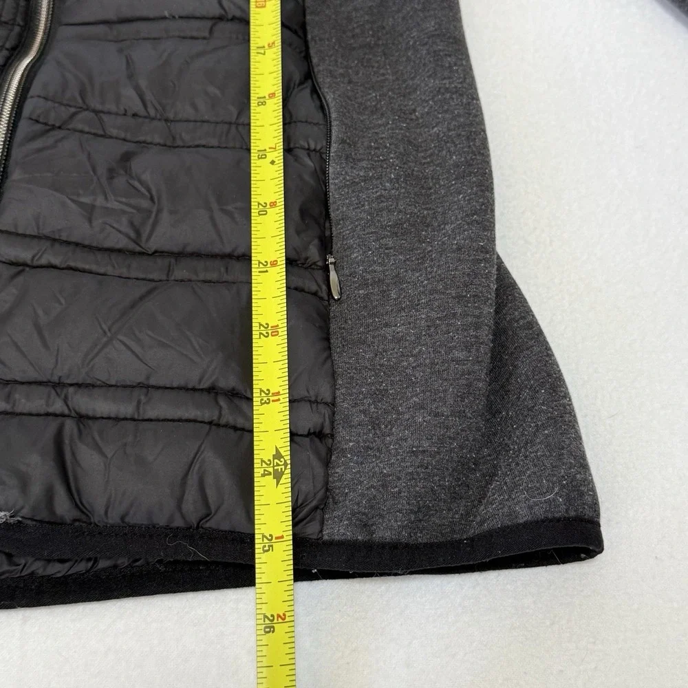 Michael Kors Black Knit-Sleeve Puffer Coat Hooded Zip Up Women's Size Small - Picture 5 of 9